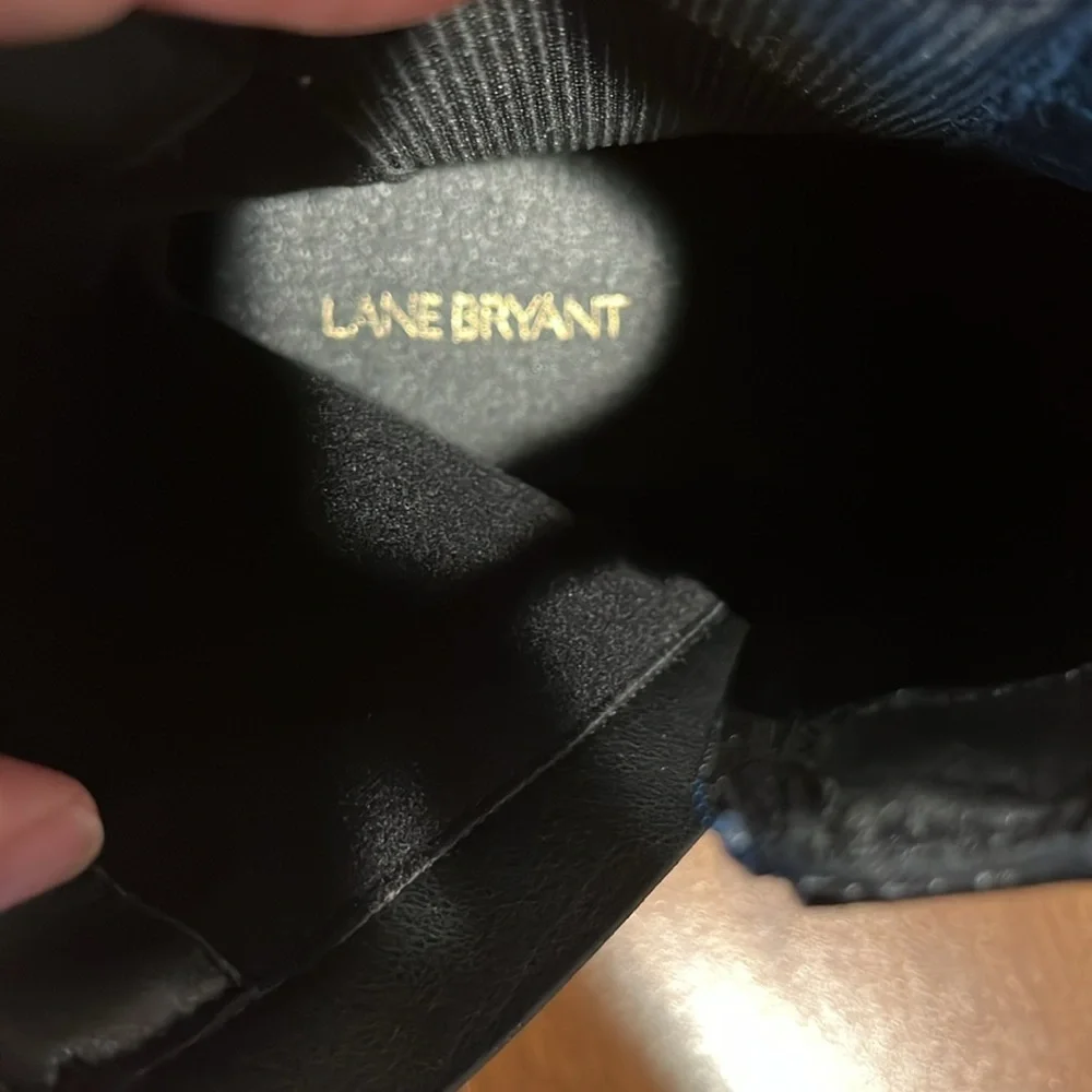 NWT Lane Bryant Leather Moto Boots size 10.5W. - Picture 5 of 9